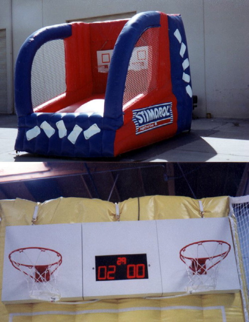 Inflatable Interactive Games basketball game with superhoops